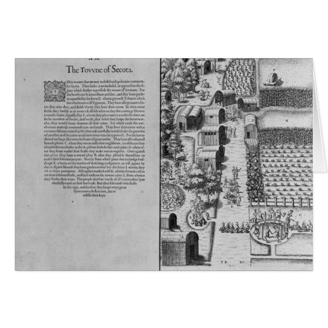 Indisches Dorf Secoton (Vorderseite (Horizontal))