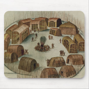 Indisches Dorf von Pomeiooc Mousepad