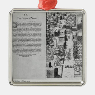 Indisches Dorf von Secoton Silbernes Ornament