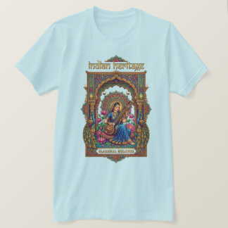 Indisches Erbe: Klassischer Musiker Veena-Kunst T-Shirt