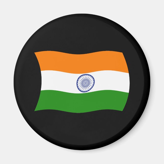 Indisches Flaggenmagnet Magnet (Vorne)