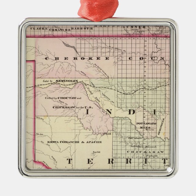 Indisches Gebiet 2 Silbernes Ornament (Vorne)