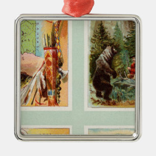 Indisches Gebiet, New Mexiko, South Dakota, Texas Silbernes Ornament