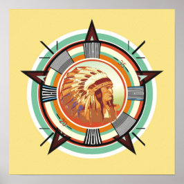 Indisches Head-Test-Muster Poster