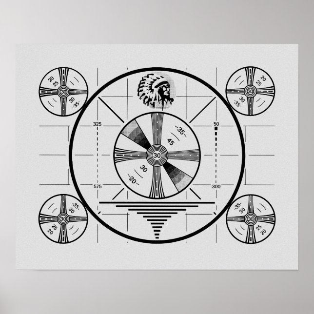 Indisches Head-Test-Muster Poster (Vorne)