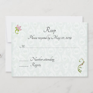 Indisches Hindu-Pfau-Hochzeitseinladung RSVP Einladung