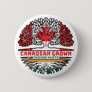 Indisches Indien Kanadisches Treuhandflagge Button