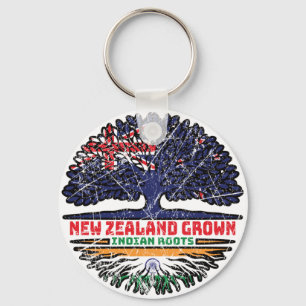 Indisches Indien Neuseeländer New Zealand Treots Schlüsselanhänger