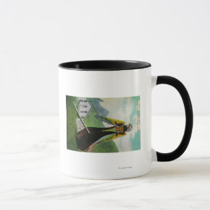 Indisches Kanu mit Repräsentationsfigur in Tasse