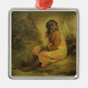 Indisches Mädchen, 1793 (Öl auf der Leinwand Silbernes Ornament