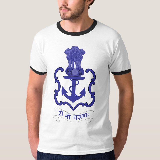 Indisches Marine-Wappen, Indien T-Shirt (Vorderseite)