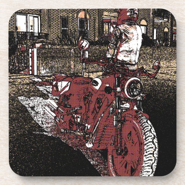 Indisches Motorrad  Getränkeuntersetzer (Vorderseite)