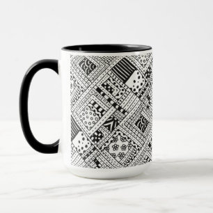 Indisches Muster-Gekritzel Tasse