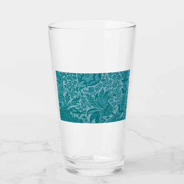 Indisches Muster (von William Morris) Glas (Vorderseite)