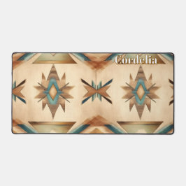 Indisches Muster. Western. Personalisiert Schreibtischunterlage