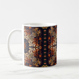 Indisches nahtloses Ornament. Vintage symmetrische Kaffeetasse