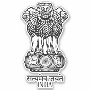 Indisches NationalEmblem Patriotic Aufkleber