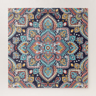 Indisches Paisley: Ethnisches Mandala-Muster