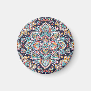 Indisches Paisley: Ethnisches Mandala-Muster Magnet