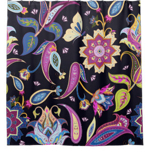 Indisches Paisley-Muster Duschvorhang