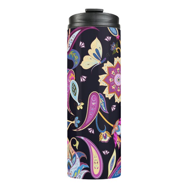 Indisches Paisley-Muster Thermosbecher (Vorderseite)