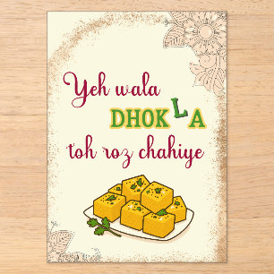Indisches pakistanisches Hochzeits-Mehndi-Essenssc Acryleinladungen