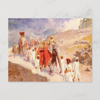 Indisches Party der Jagd von Edwin Lord Weeks Postkarte