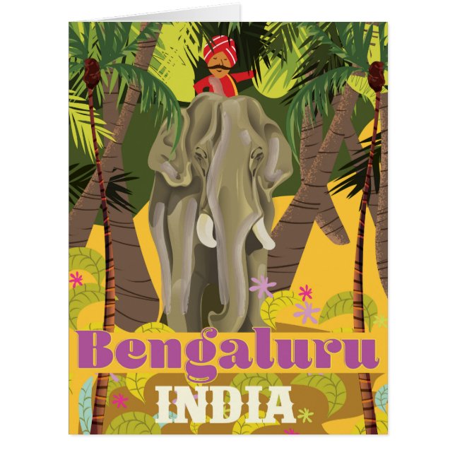 Indisches Reiseplakat von Bengaluru (Vorderseite)