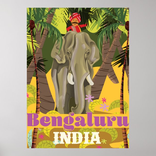 Indisches Reiseplakat von Bengaluru Poster (Vorne)