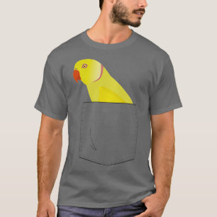 Indisches Ringneck Parakeet-Gelbes Papagei-Fake T-Shirt