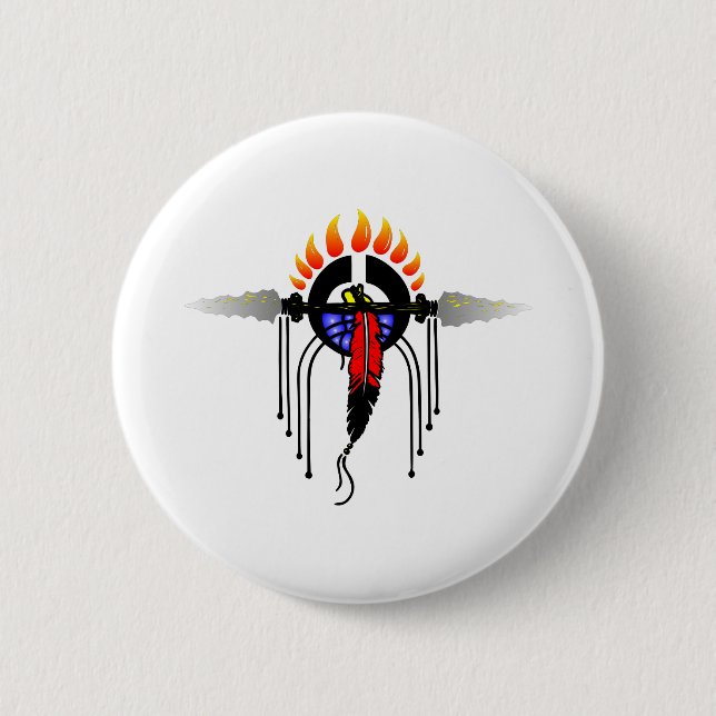 Indisches Totem Button (Vorderseite)