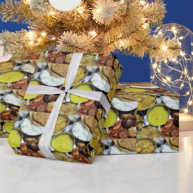 Indisches Vegetarisches Essen Geschenkpapier (Feiertage)