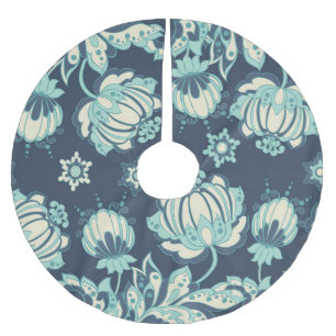 Indisches Vintages Nahtloses Muster Polyester Weihnachtsbaumdecke