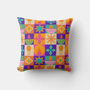 Indisches Volkskunstmuster-Design – Traditionell Kissen