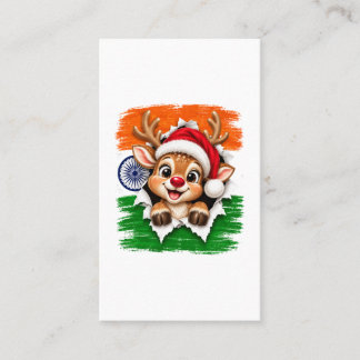 Indisches Weihnachtsrentier Telefonnummerkarte