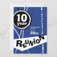Individualisierbare Blue 10-Jahres-Wiedersehen-Ein