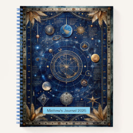 Individualisierbare Celestial Themed Notizbuch