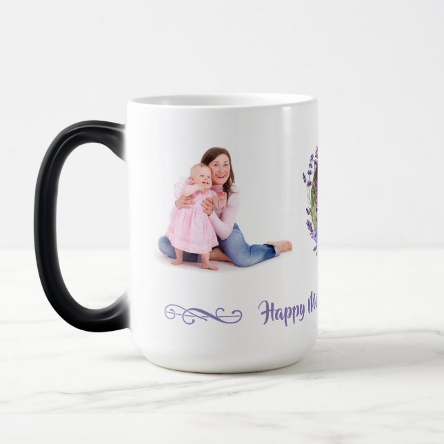 Individualisierbare Foto Muttertagmorphing-Tasse Verwandlungstasse (Links)
