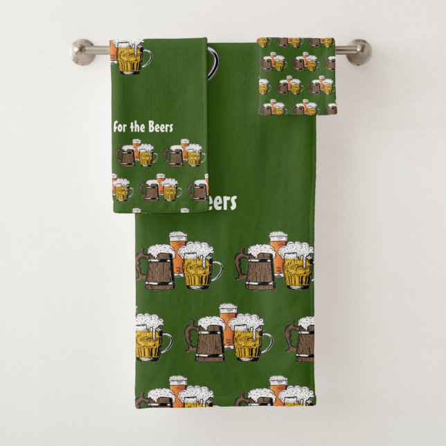 Individualisierbare Grünbiers Badhandtuch Set (Insitu)