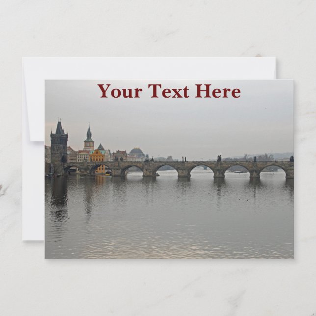 Individualisierbare Karlsbrücke, Prag-Karte (Vorderseite)