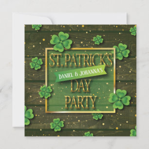 Individualisierbare St. Patrick'd Day Party Einlad Feiertagskarte