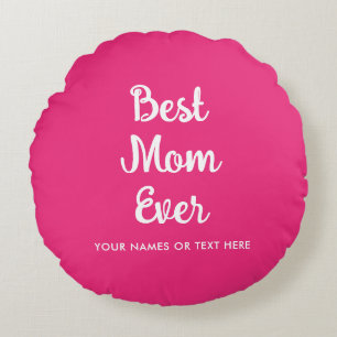 Individualisierbare Template Typografie Beste Mama Rundes Kissen