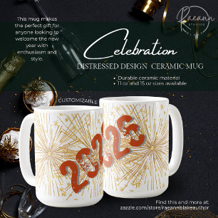 Individualisierbarer Keramik-Mug mit abgenutztem D Kaffeetasse