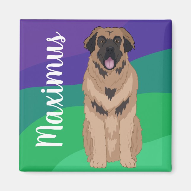 Individualisierbarer Leonberger Magnet (Vorne)