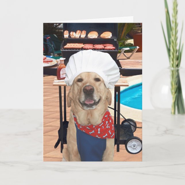 Individualisierbarer lustiger Hund/Gelbe Labrador  Karte (Vorderseite)