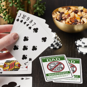Individualisierbarer Nachbarschafts-Vater signiere Spielkarten