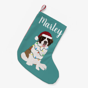 Individualisierbarer Saint Bernard Kleiner Weihnachtsstrumpf