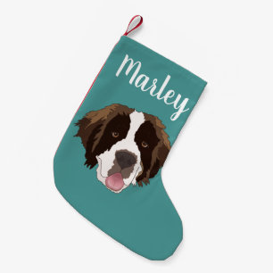 Individualisierbarer Saint Bernard Kleiner Weihnachtsstrumpf