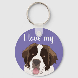 Individualisierbarer Saint Bernard Schlüsselanhänger