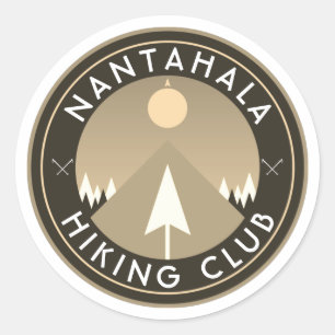 individualisierbarer Wanderklub Bergpflaster klass Runder Aufkleber